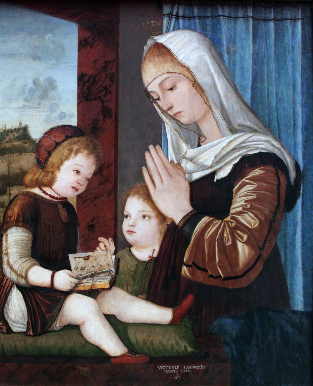 Madonna com criança e menino de São João de Vittore Carpaccio