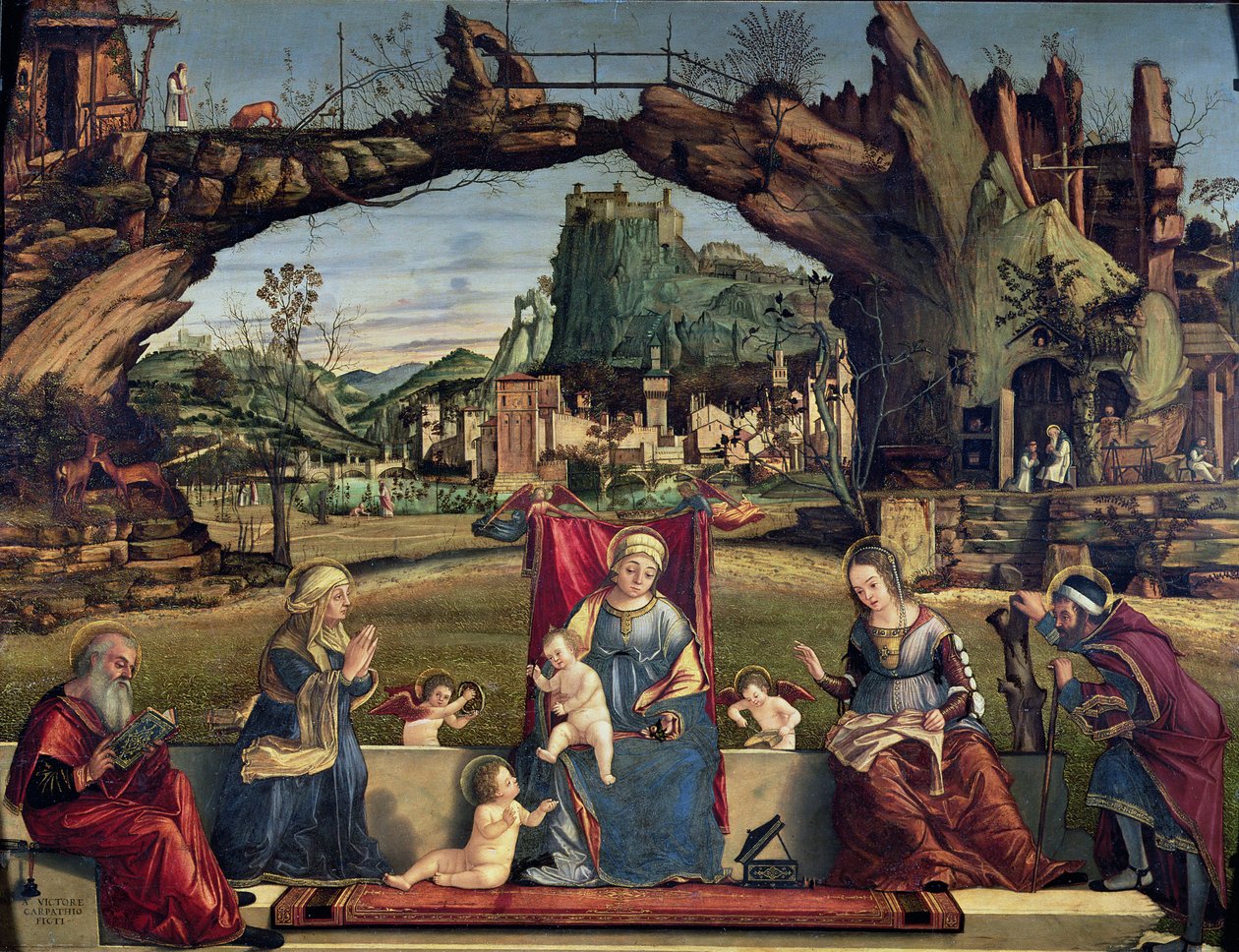 Conversa Sagrada, c.1500 (para detalhes ver 84003) de Vittore Carpaccio