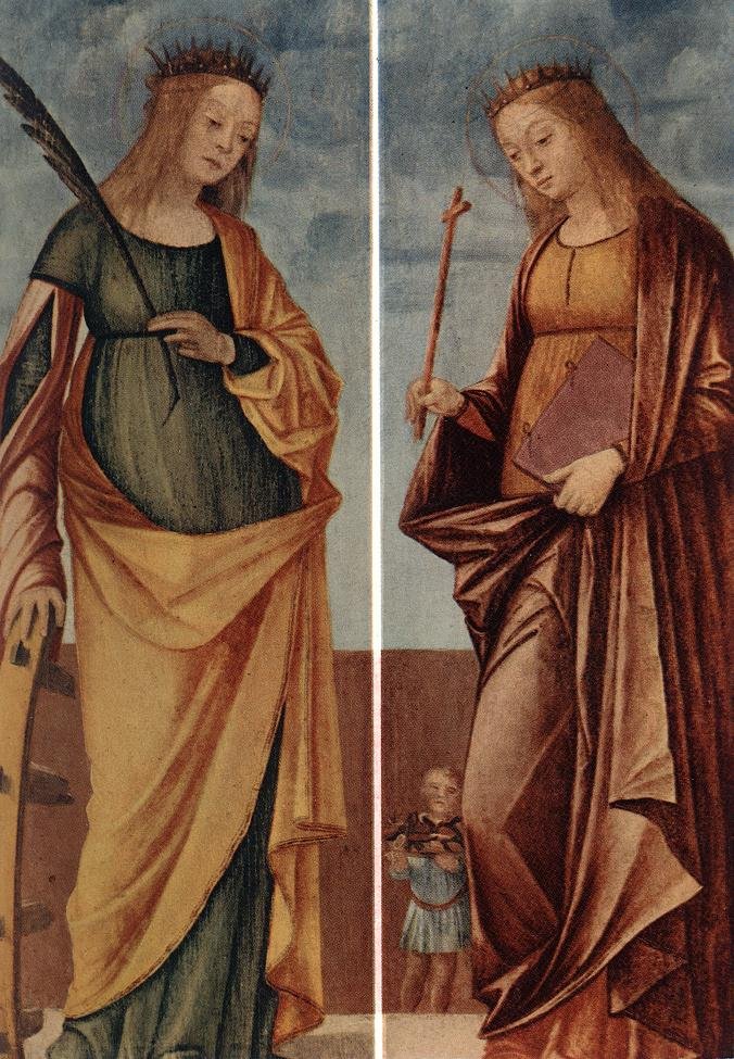 Santa Catarina de Alexandria e Santa Veneranda de Vittore Carpaccio