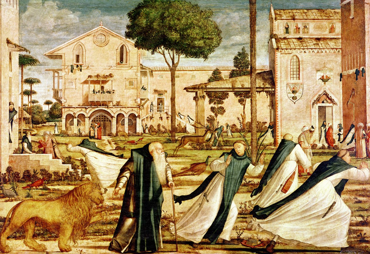 São Jerônimo e Leão no Monastério, 1501-09 de Vittore Carpaccio