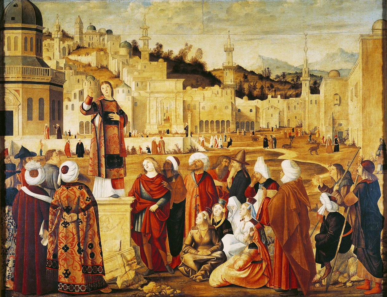 Pregação de Santo Estêvão de Vittore Carpaccio