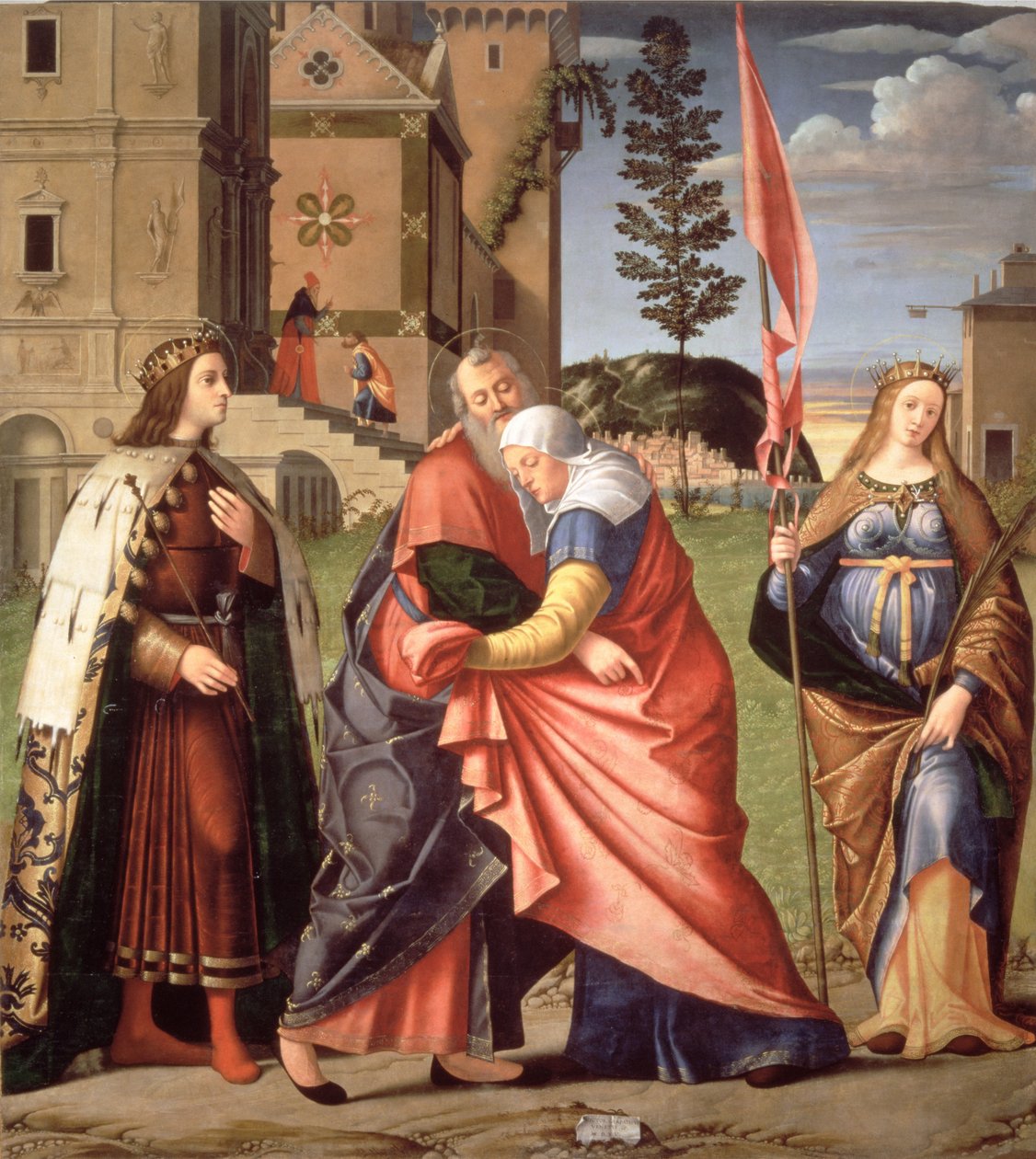 O Encontro no Portão Dourado com os Santos, 1515 de Vittore Carpaccio