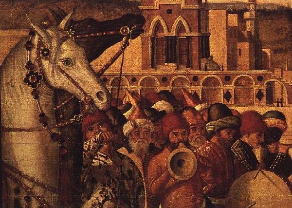 Triunfo de São Jorge, 1501-07 (detalhe de 60265) de Vittore Carpaccio