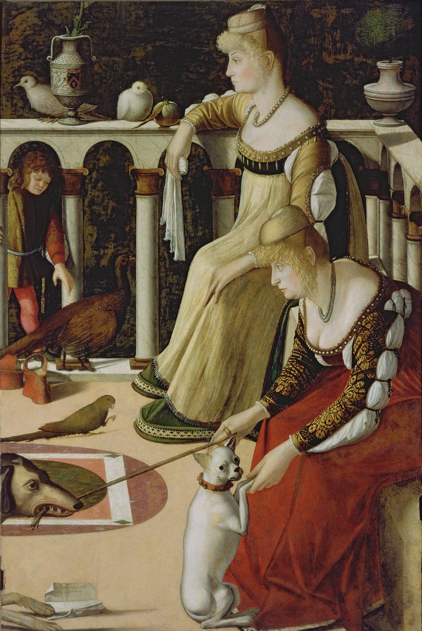 Duas senhoras venezianas (painel) de Vittore Carpaccio