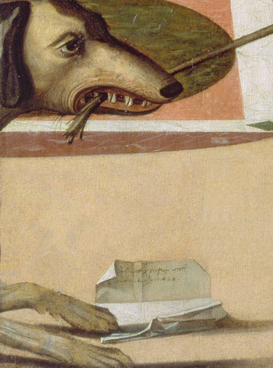 Detalhe do painel de duas senhoras venezianas de 29237 de Vittore Carpaccio