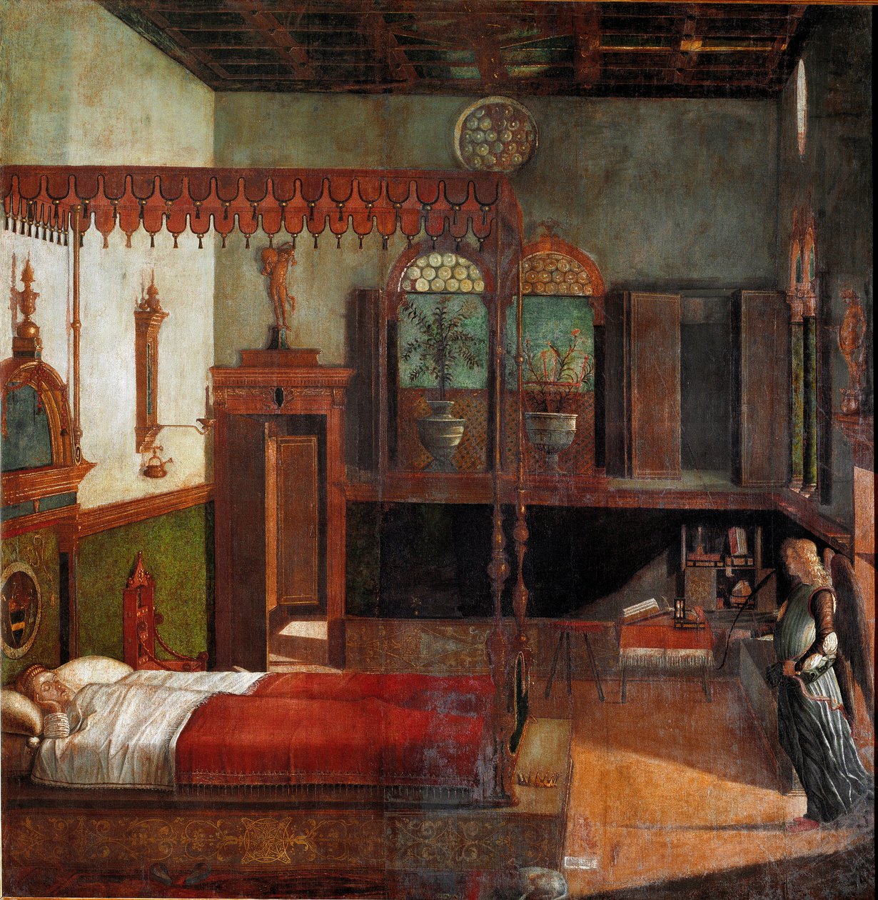 Ciclo de vida de Santa Úrsula: o sonho de Santa Úrsula. (Pintura de Vittore Carpaccio