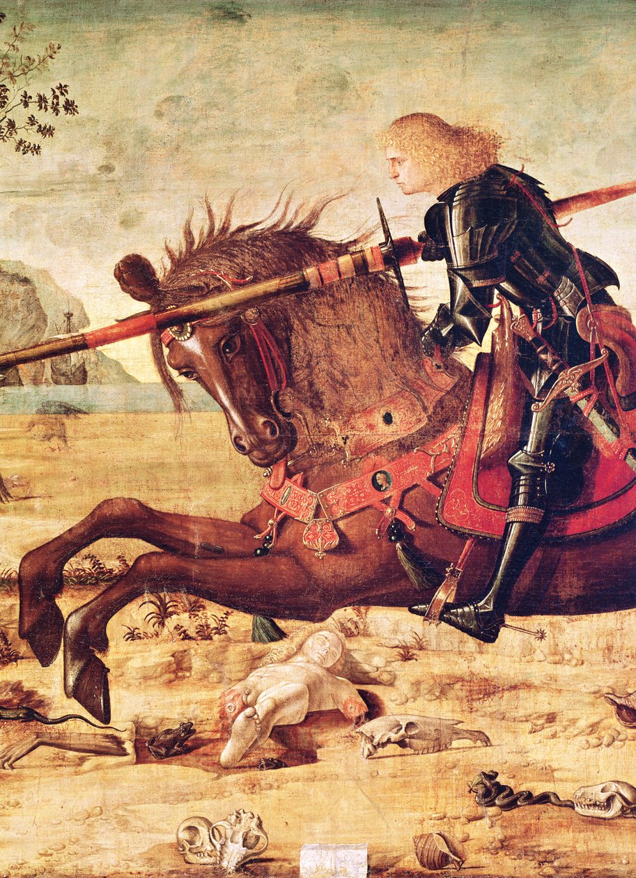 Detalhe, de, st. George, matando, a, dragão, c.1502-07 de Vittore Carpaccio