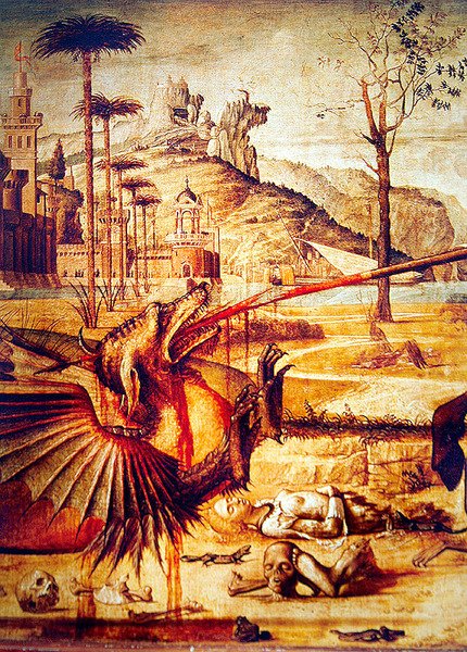 Detalhe, de, st. George, matando, a, dragão, c.1502-07 de Vittore Carpaccio