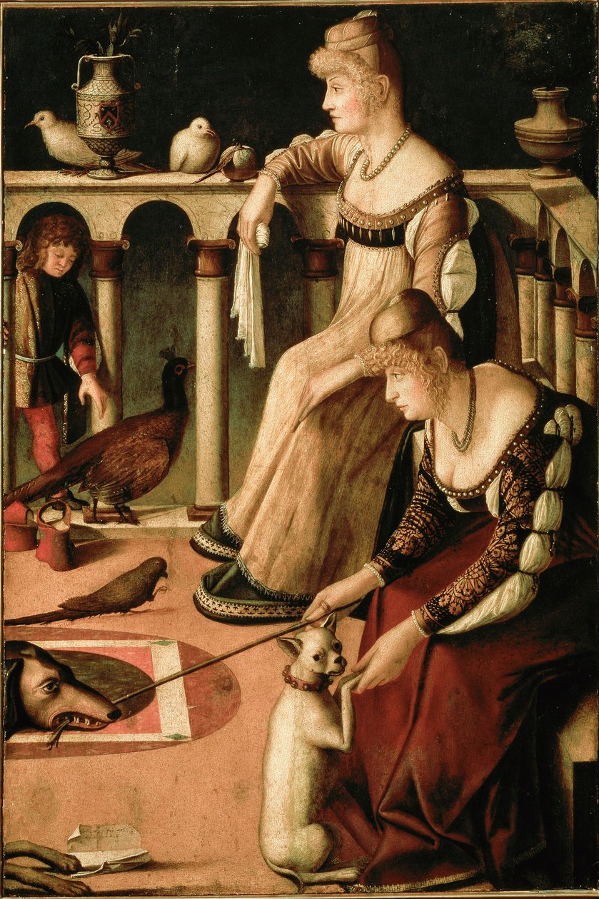 Due Lady Veneziane (Duas mulheres venezianas, Duas cortesãs) de Vittore Carpaccio