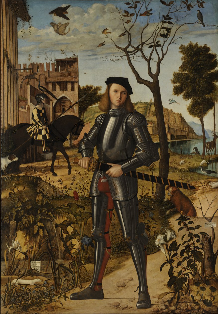 Retrato de um cavaleiro de Vittore Carpaccio