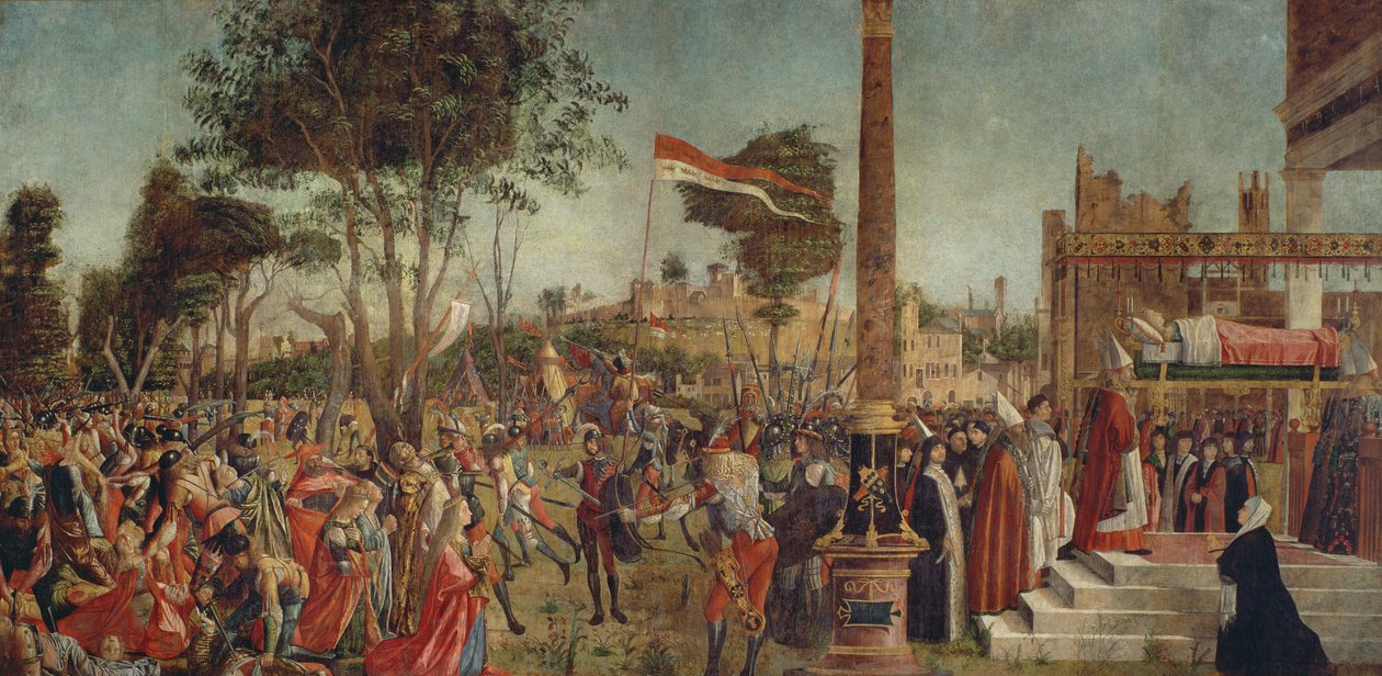 O Martírio dos Peregrinos e o Funeral da Santa Úrsula, do Ciclo da Santa Úrsula de Vittore Carpaccio