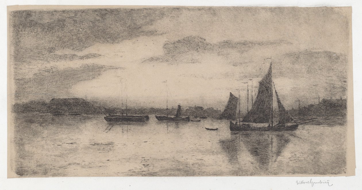 Antuérpia: Pôr do Sol [Antuérpia: Pôr do Sol] de Vittore Grubicy