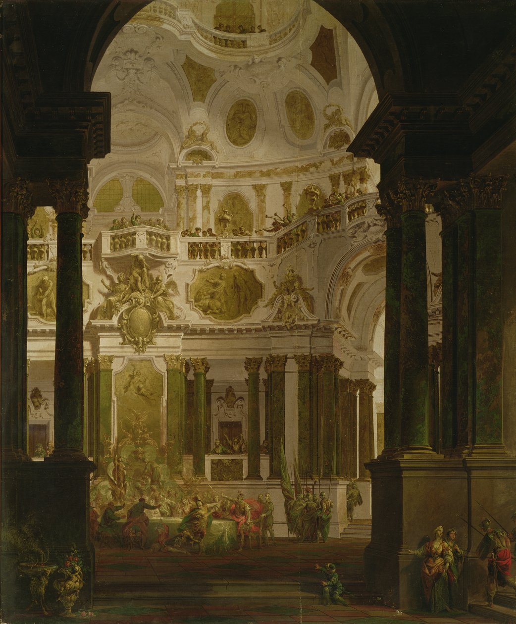 A festa de Belsazar (tempera sobre tela) de Vittorio Maria Bigari