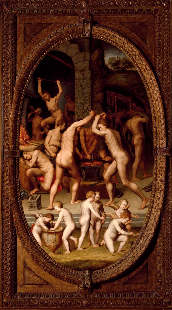 A Frágua de Vulcano (Pintura de Vittorio Casini