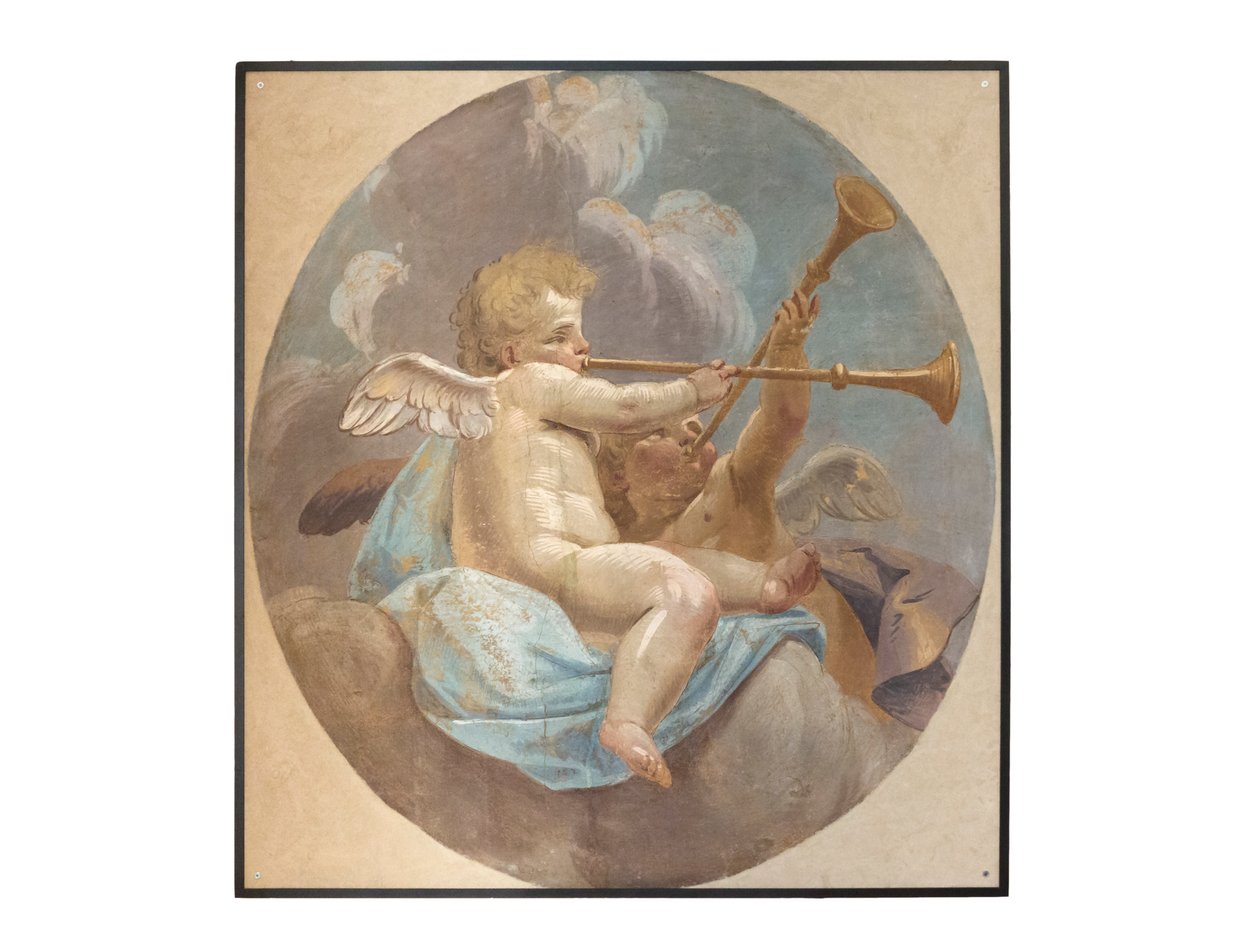 Frescos de anjos, originalmente da igreja de St. Augustinus de Vittorio Maria Bigari