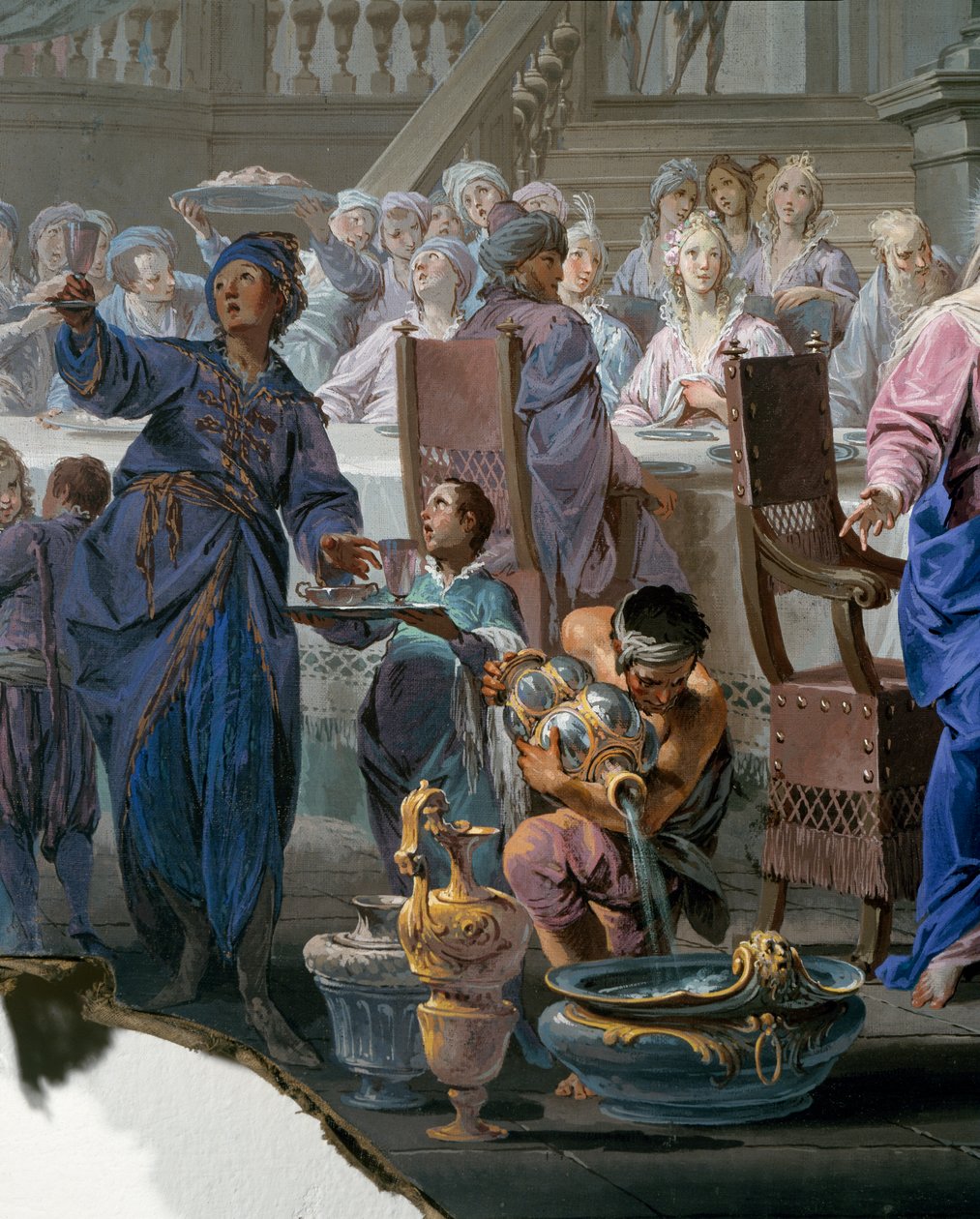 Casamento em Caná, de Vittorio Maria Bigari (1692-1776), Detalhe de Vittorio Maria Bigari