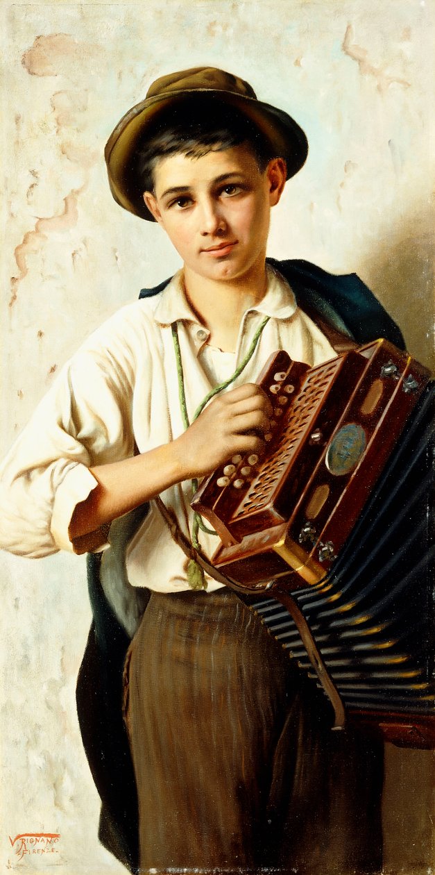 Um jovem jogador acordeão de Vittorio Rignano