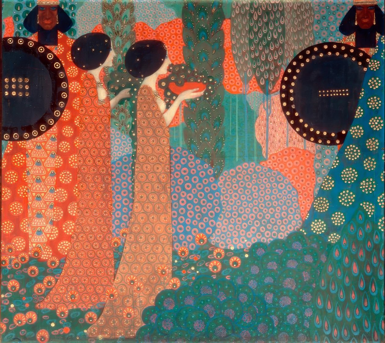 As princesas e os guerreiros de Vittorio Zecchin