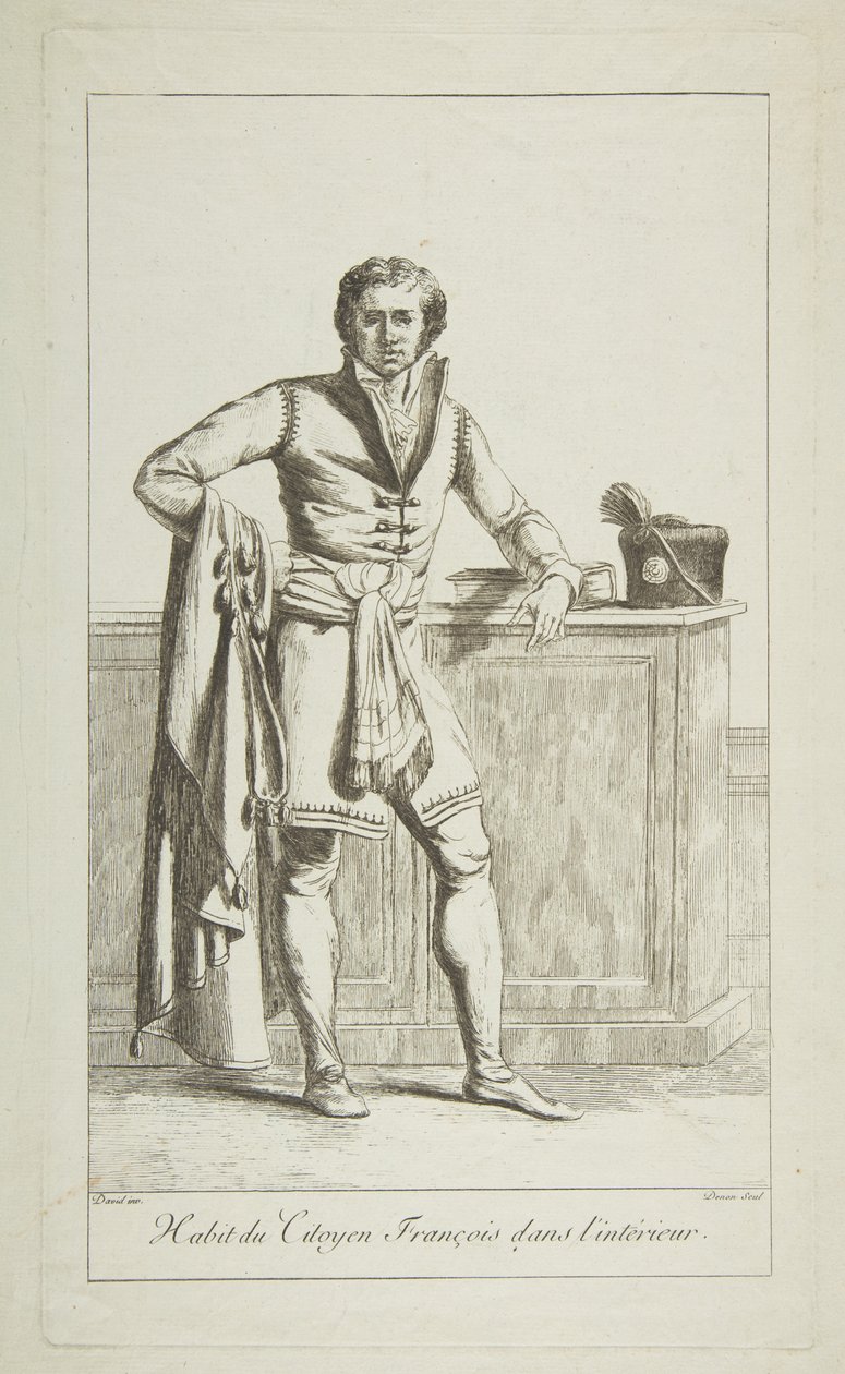 Traje Interno do Cidadão Francês, 1794. de Vivant Denon