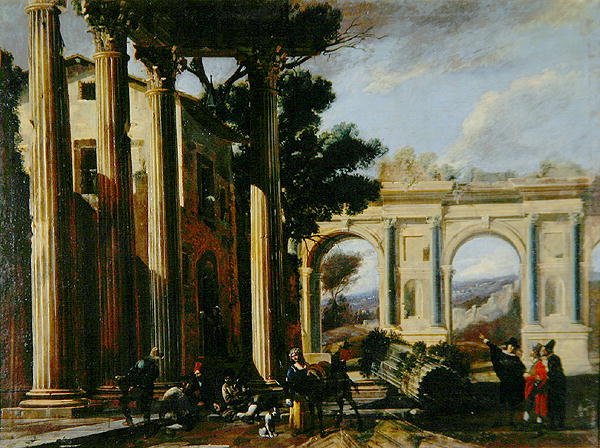 Vista Arquitetônica com Dois Arcos de Viviano Codazzi