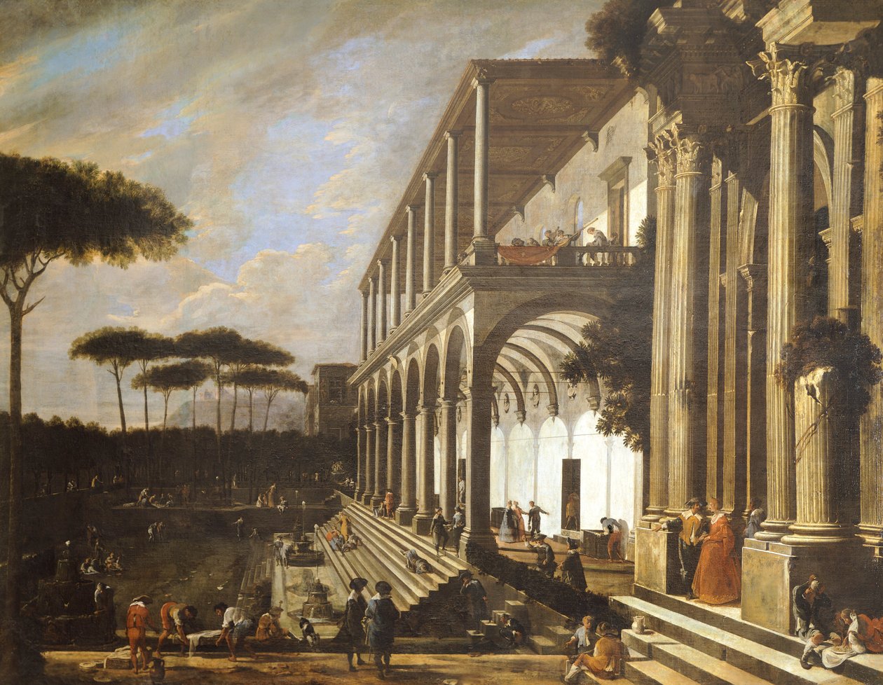Festa na Villa de Poggioreale, de Viviano Codazzi (cerca de 1604-1670) de Viviano Codazzi