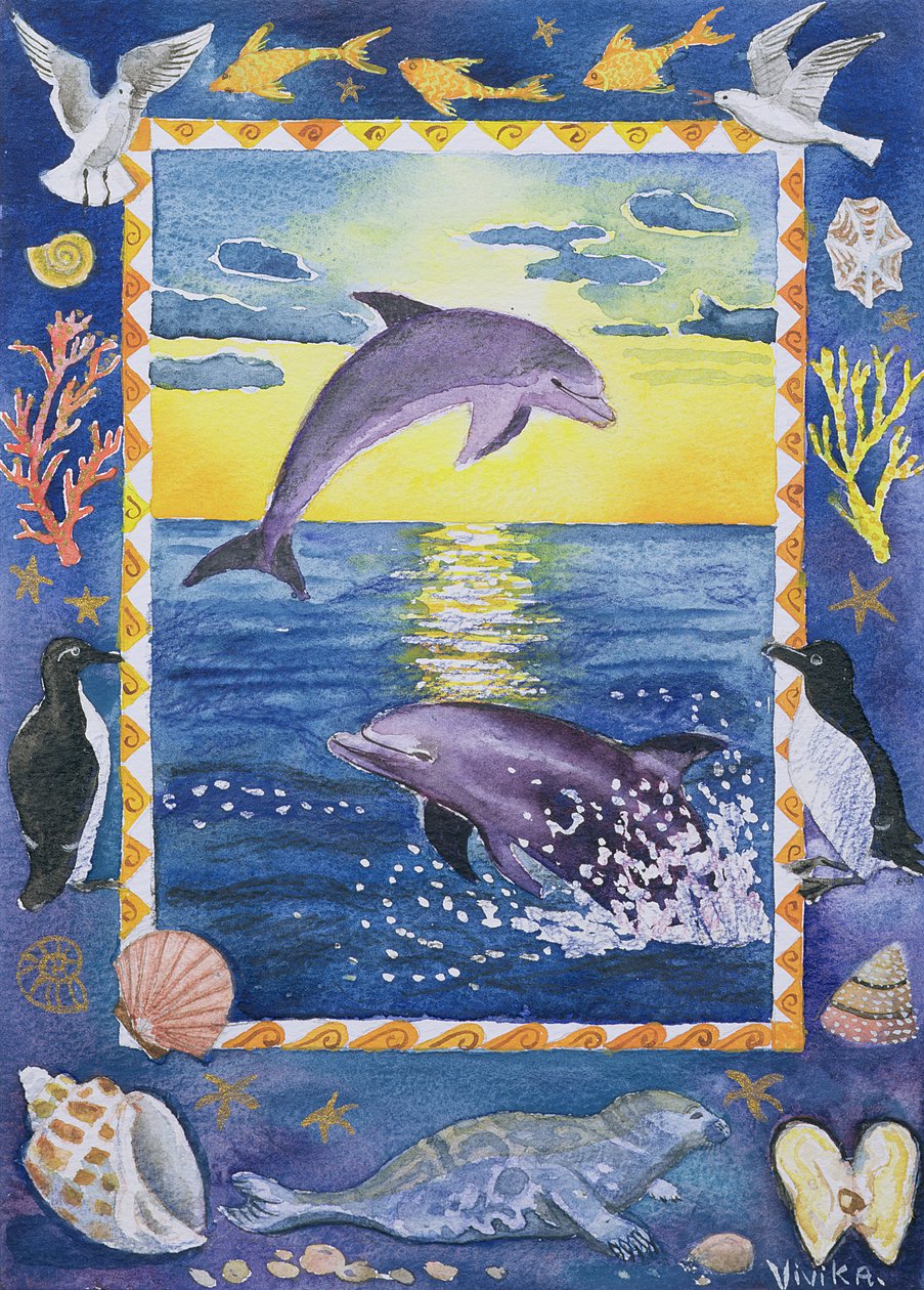 Golfinho, 1999 (wc no papel) de Vivika Alexander