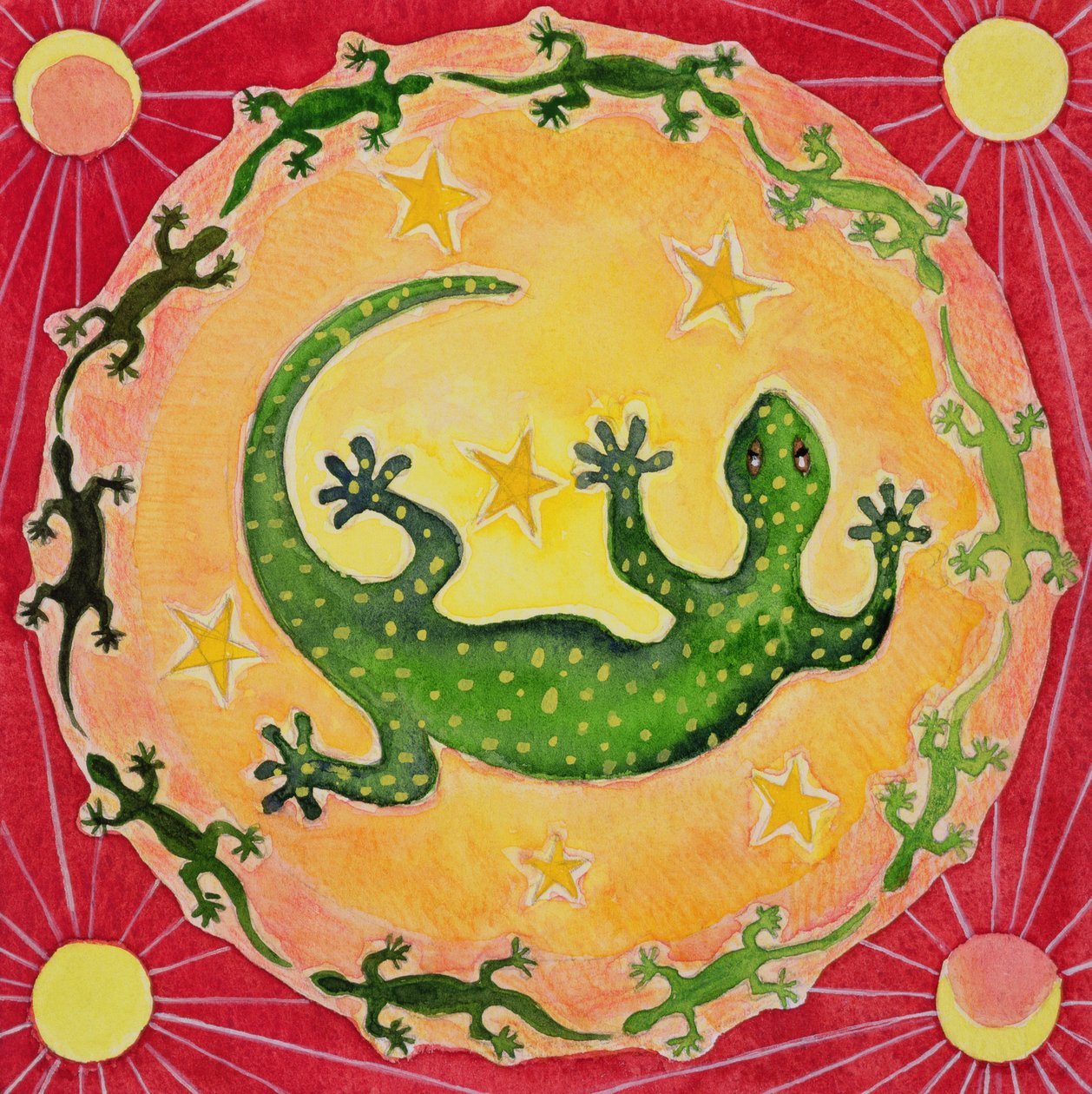 Gecko, 1998 (wc no papel) de Vivika Alexander