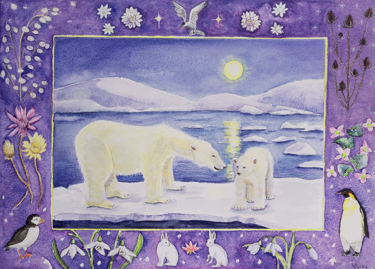 Urso Polar (mês de janeiro a partir de um calendário) de Vivika Alexander