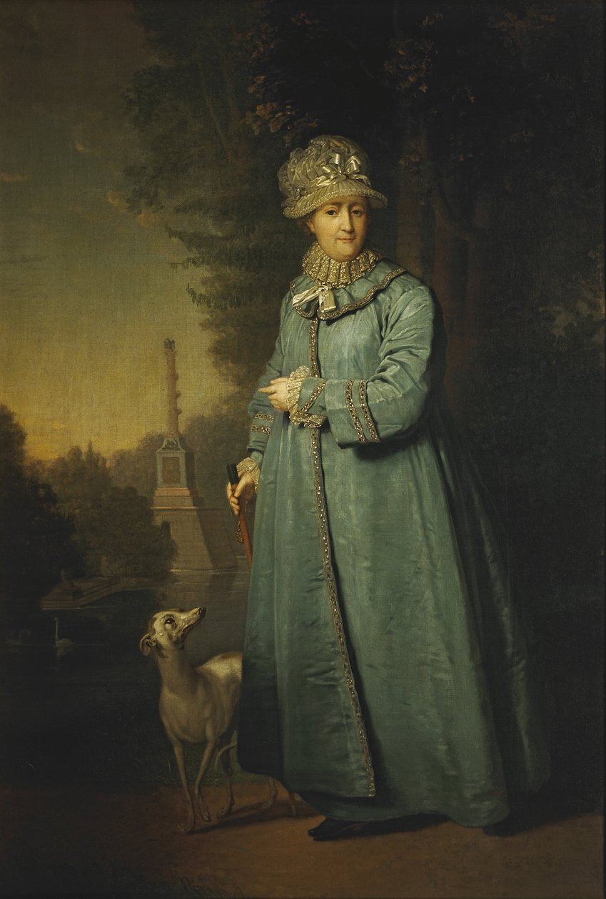 Retrato de Catarina II, imperatriz da Rússia no parque de Vladimir Borovikovskiy