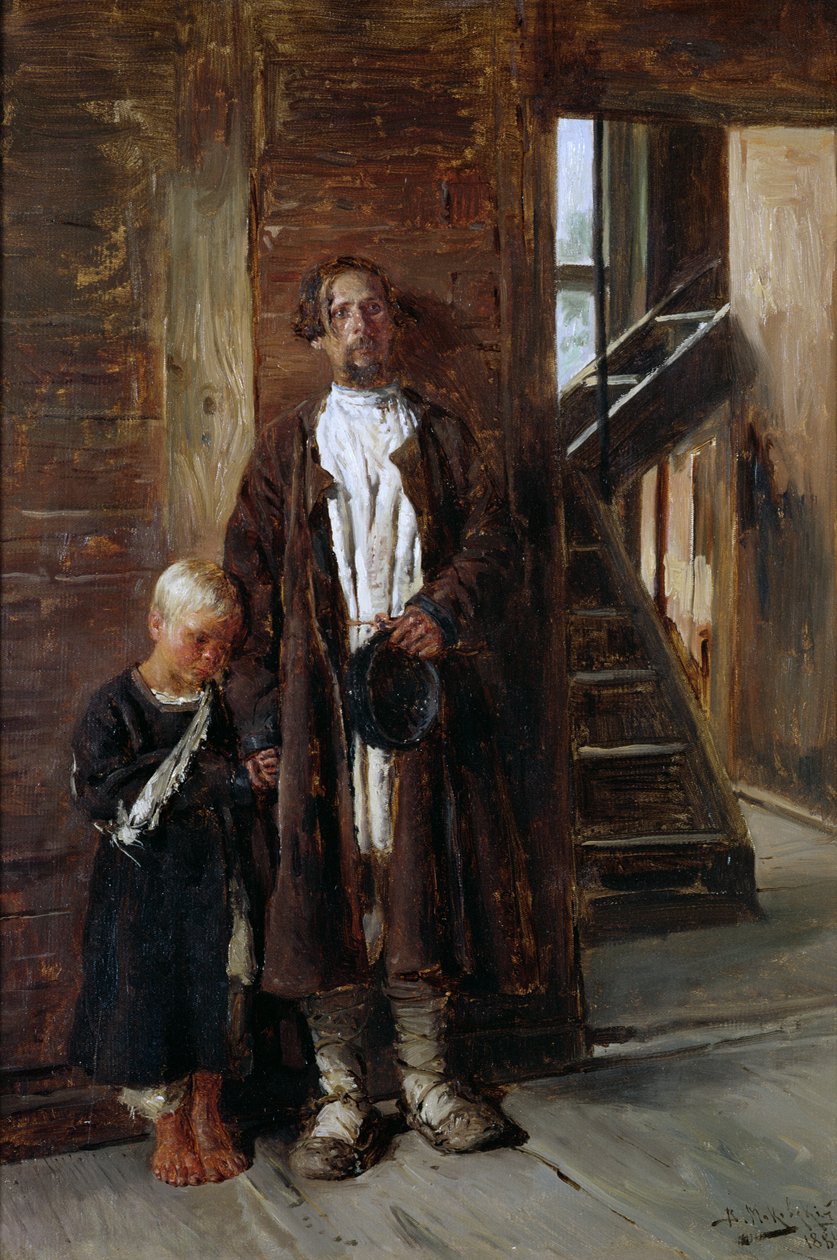 Em busca de medicina, 1884 de Vladimir Egorovic Makovsky