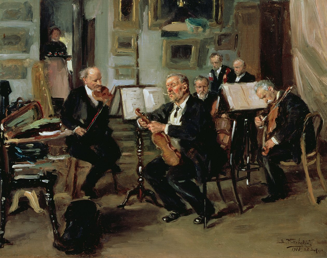 Noite Musical, 1906 de Vladimir Egorovic Makovsky