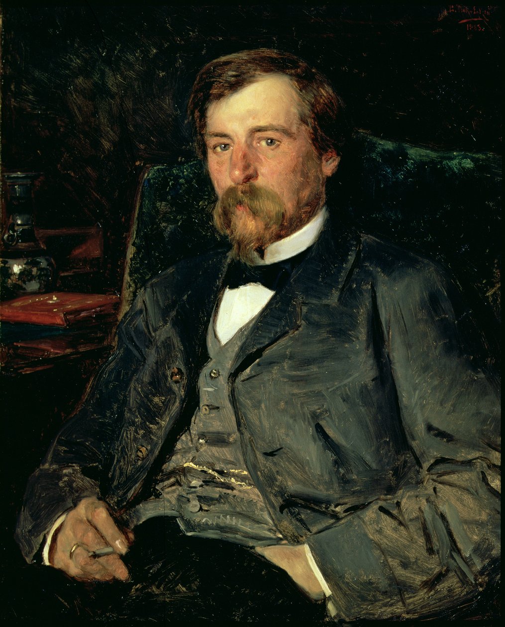 Retrato do Artista Illarion Mikhailovich Pryanishikov (1840-94), 1883 de Vladimir Egorovic Makovsky