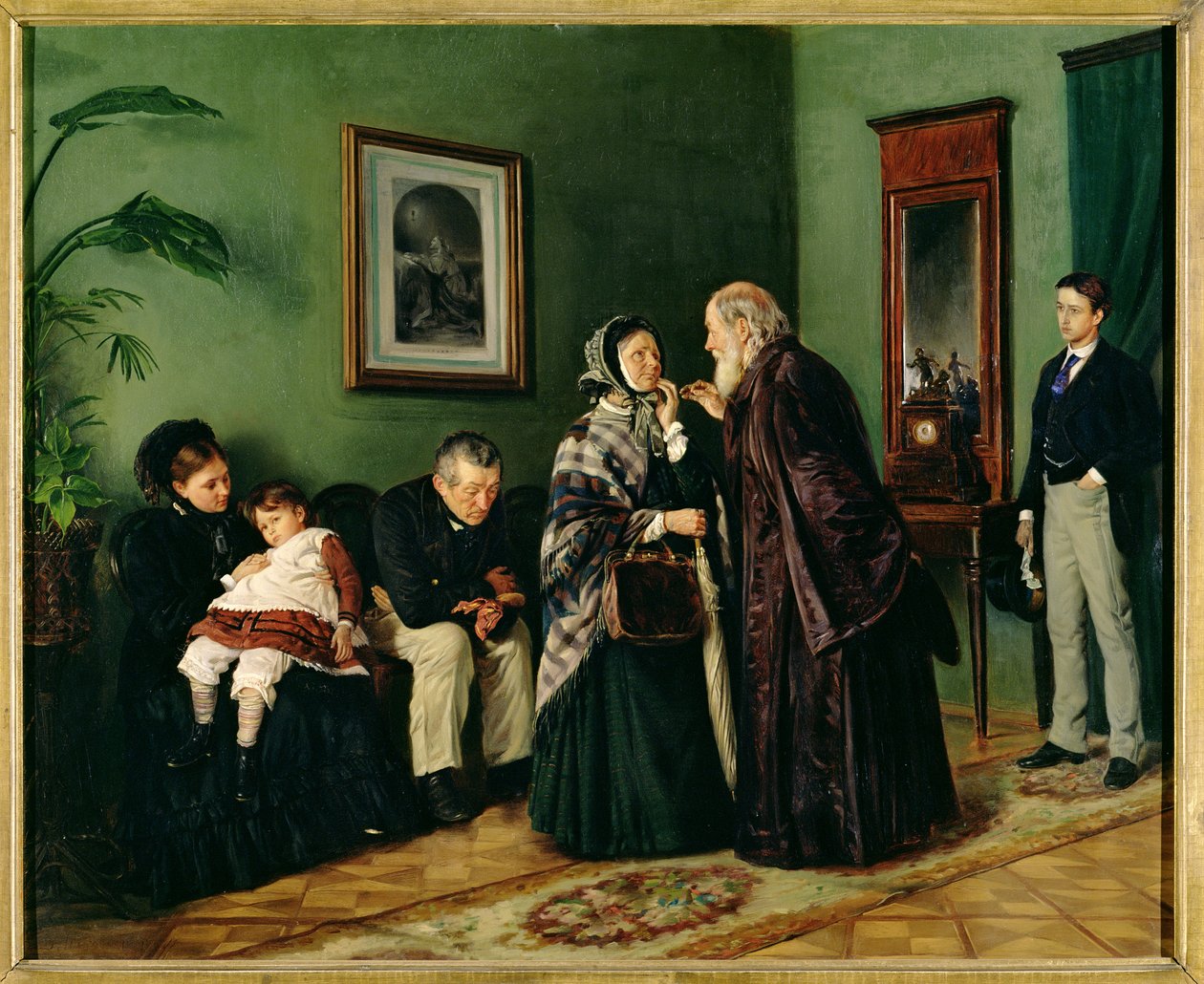 Sala de Espera do Médico, 1870 de Vladimir Egorovic Makovsky