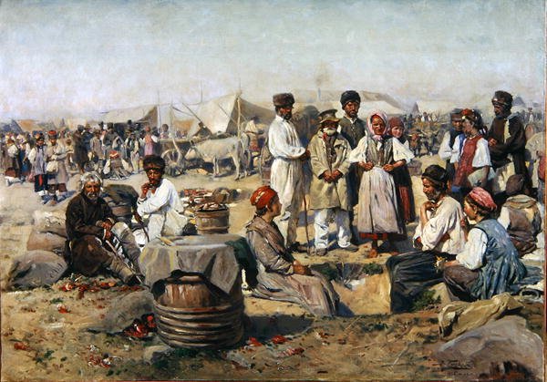 Feira em Poltova de Vladimir Egorovic Makovsky