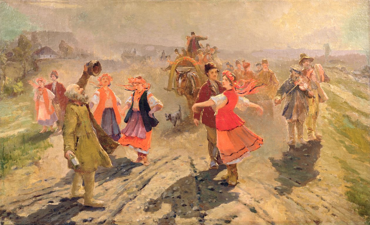 Procissão de casamento na região de Orel de Vladimir Egorovic Makovsky
