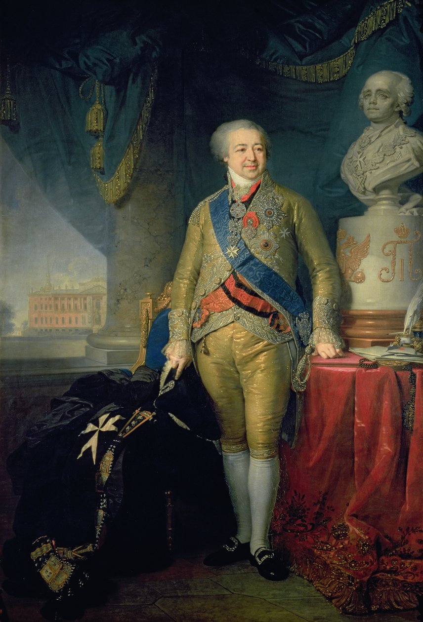 Retrato do Conde Alexander Kurakin (1757-1825), 1802 (óleo em tela) de Vladimir Lukich Borovikovsky