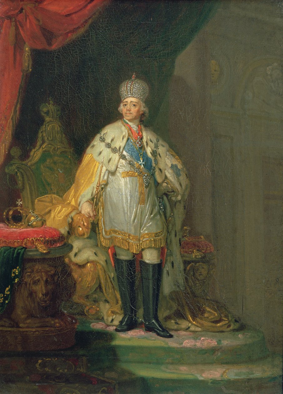 Retrato do Imperador Paulo I (1754-1801), 1800 de Vladimir Lukich Borovikovsky