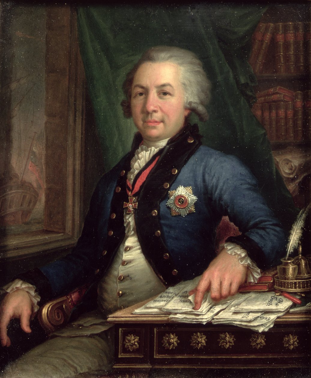 Retrato do poeta russo Gavril Derzhavin, 1795 de Vladimir Lukich Borovikovsky