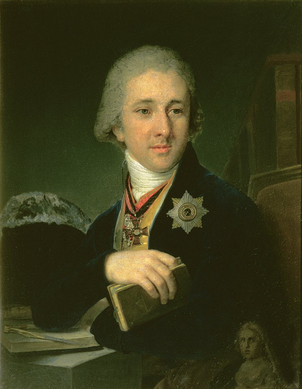 Retrato do autor Alexander Labs, 1816 de Vladimir Lukich Borovikovsky