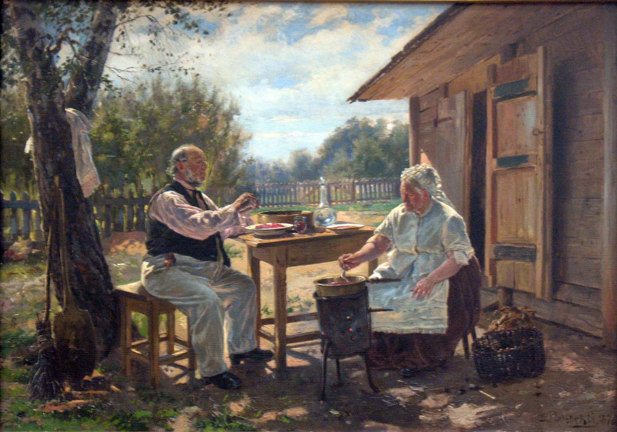 Fazendo conservasnGerman: jam jam: n de Vladimir Egorovic Makovsky