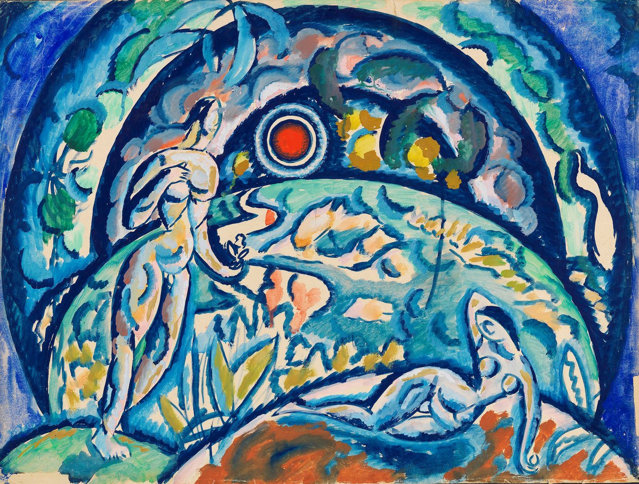 Adão e Eva, 1910-1911. de Daniel Vladimir Baranoff Rossine