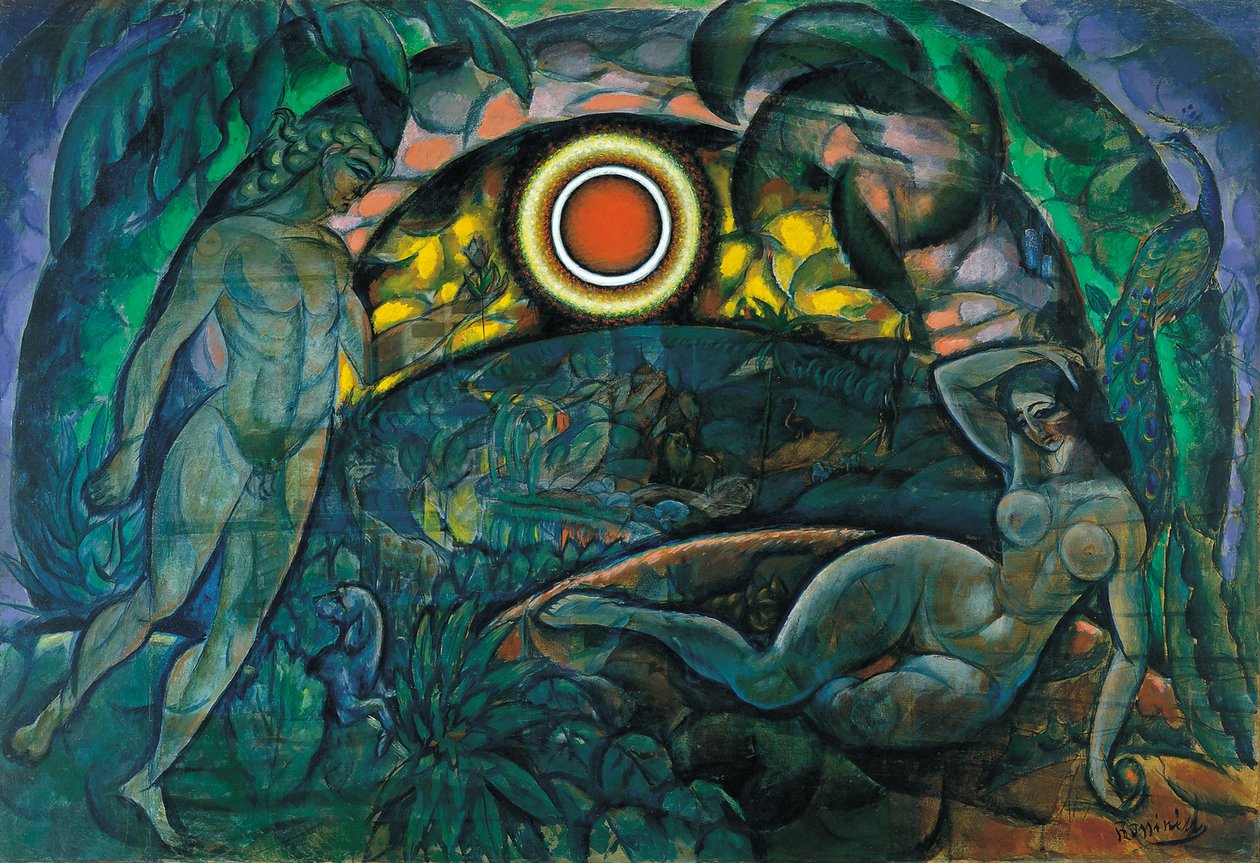 Adão e Eva, 1912 de Daniel Vladimir Baranoff Rossine