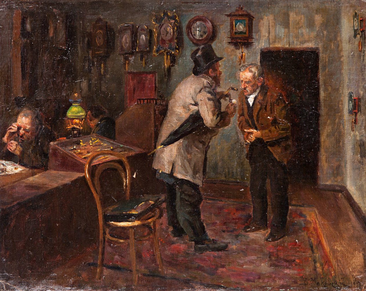 Nos joalheiros, 1917 de Vladimir Egorovic Makovsky