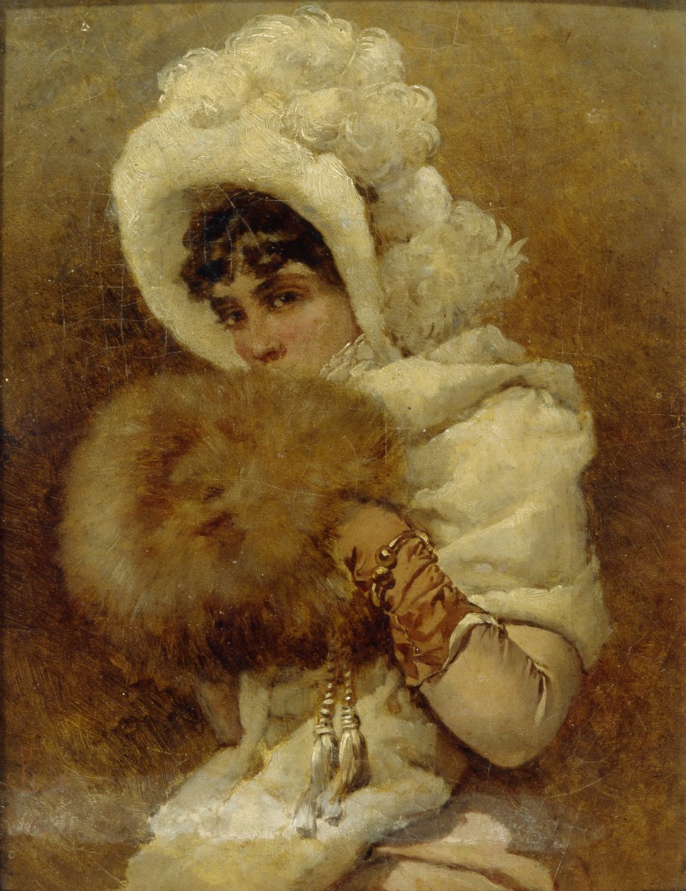 Menina com Muff, 1884 de Vladimir Egorovic Makovsky
