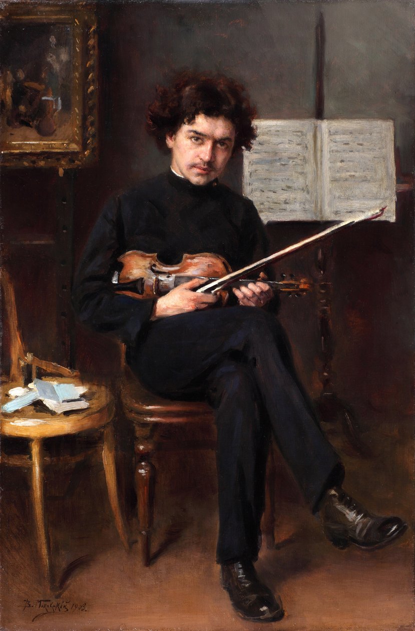 Retrato do violinista e compositor Jan Kubelik 1880-1940, 1908 de Vladimir Egorovic Makovsky