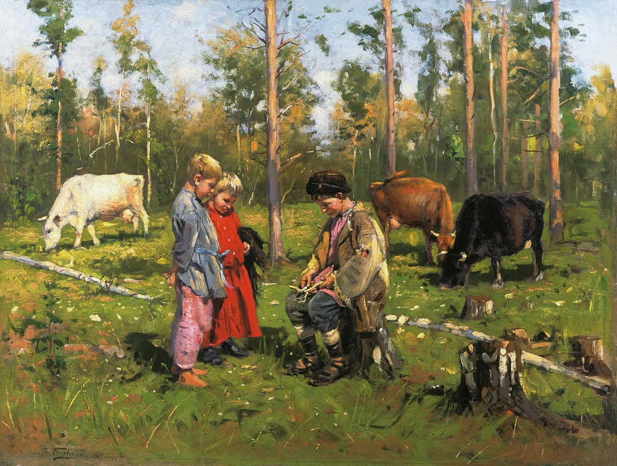 Meninos do pastor, 1903-1904 de Vladimir Egorovic Makovsky