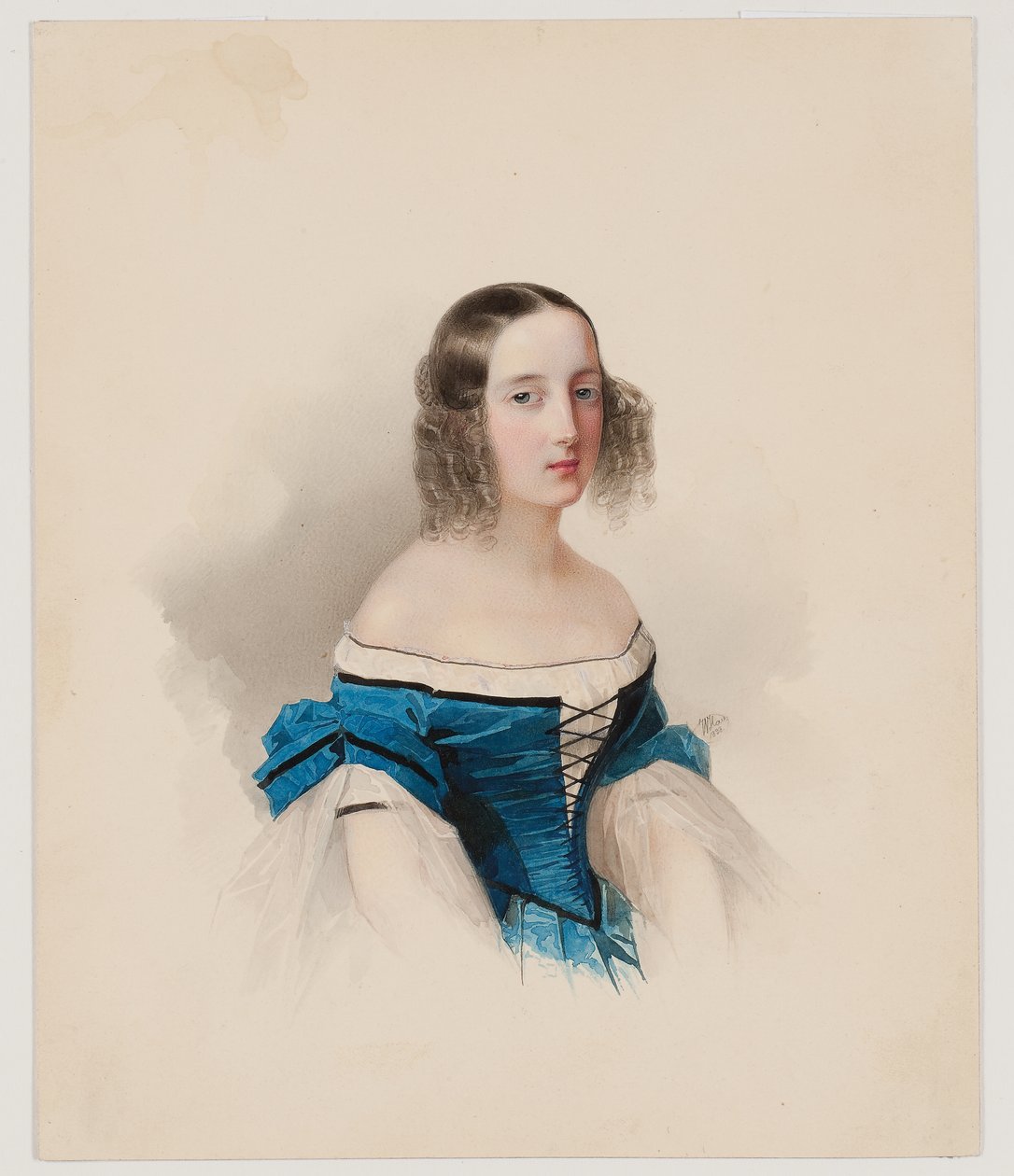 Retrato da Grã-duquesa Maria Nikolaievna, 1838 de Vladimir Ivanovich Hau