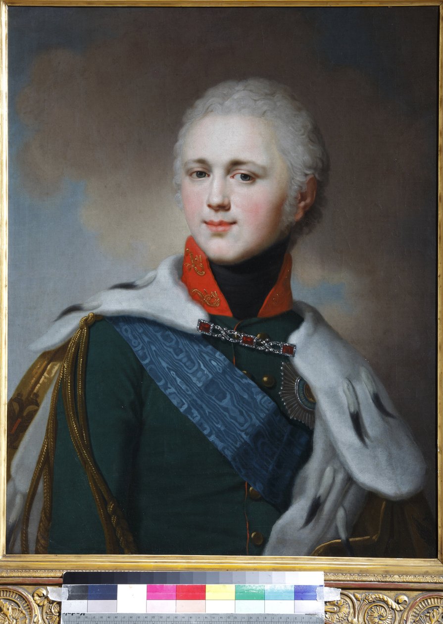 Alexandre Ier de Russie (Alexandre Pavlovitch Romanov) - Retrato do Imperador Alexandre I (1777-1825) - Vladimir Lukich Borovikovsky (1757-1825). Óleo sobre tela de Vladimir Lukich Borovikovsky