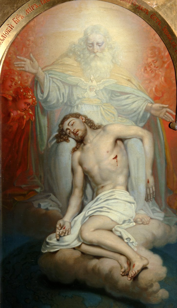 Deus Pai lamentando sobre o Cristo morto