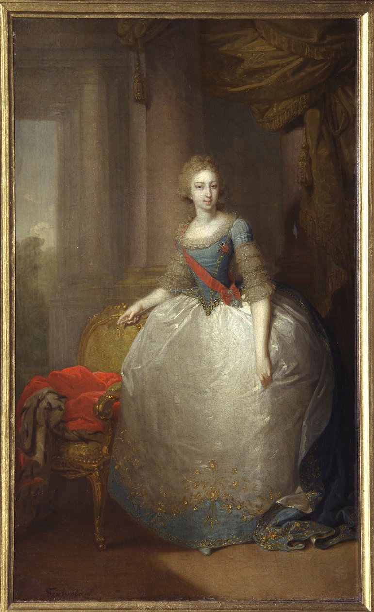 Retrato de Helena Pavlovna de Russie - Grã-duquesa Elena Pavlovna da Rússia (1784-1803) - Peinture de Vladimir Lukich Borovikovsky (1757-1825) - 1797 - huile sur toile - 58,5x36 cm - Museu Estatal ao Ar Livre Palácio Gatchina, São Petersburgo Petersburgo de Vladimir Lukich Borovikovsky